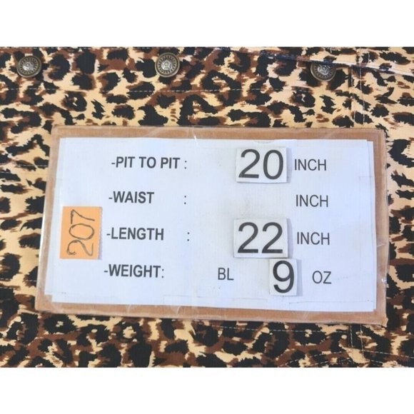 SAMANTHA'S Brown Leopard Print Button Up Shirt Women Size  M Long Sleeve 207P - Picture 6 of 6